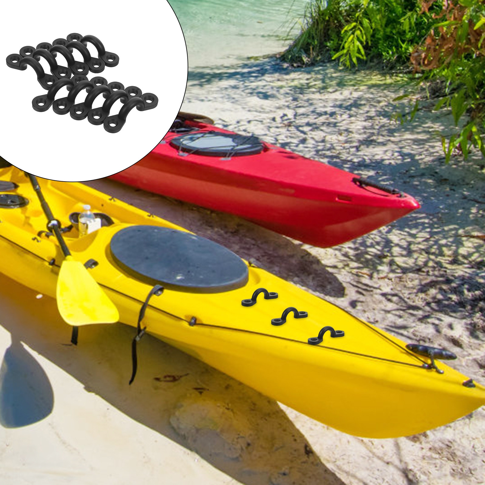 Outdoor Adventure Kayak - 20 szt. Zestaw nylonowych oczek kotwicznych