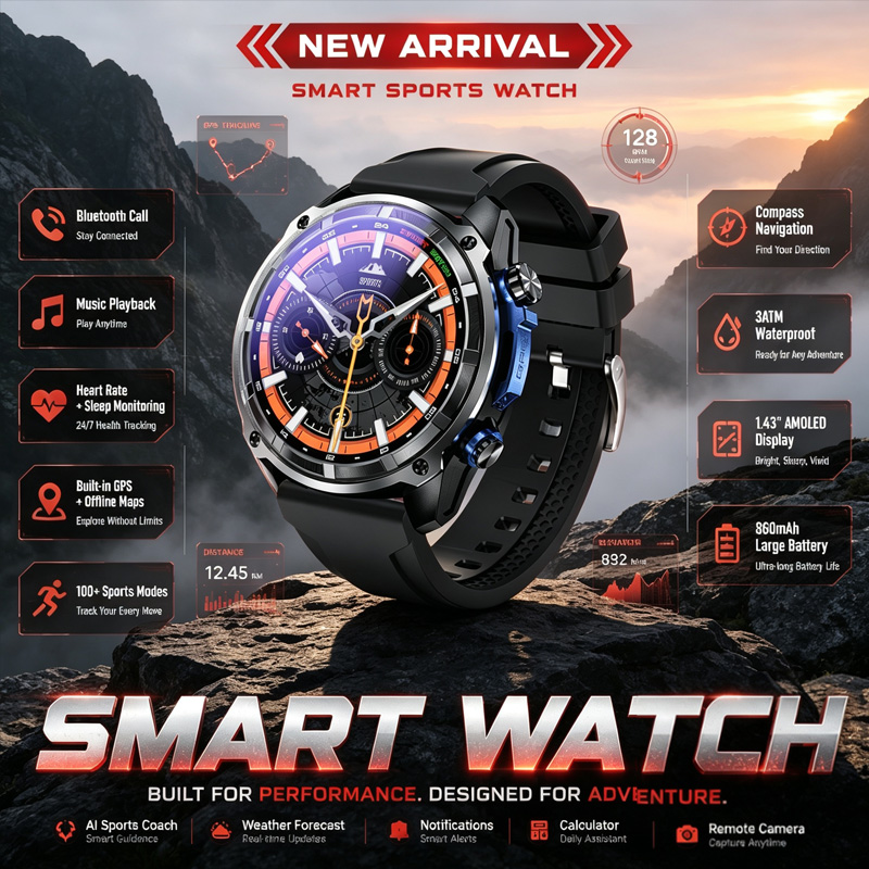Smartwatch 2026 New Outdoor Ad – Outdoor Adventure Reservations recenzja i cena